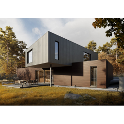 Vilo Sample: Kerrafront façade cladding – KF FS-304 façade slats – External façade slats – Siding panels