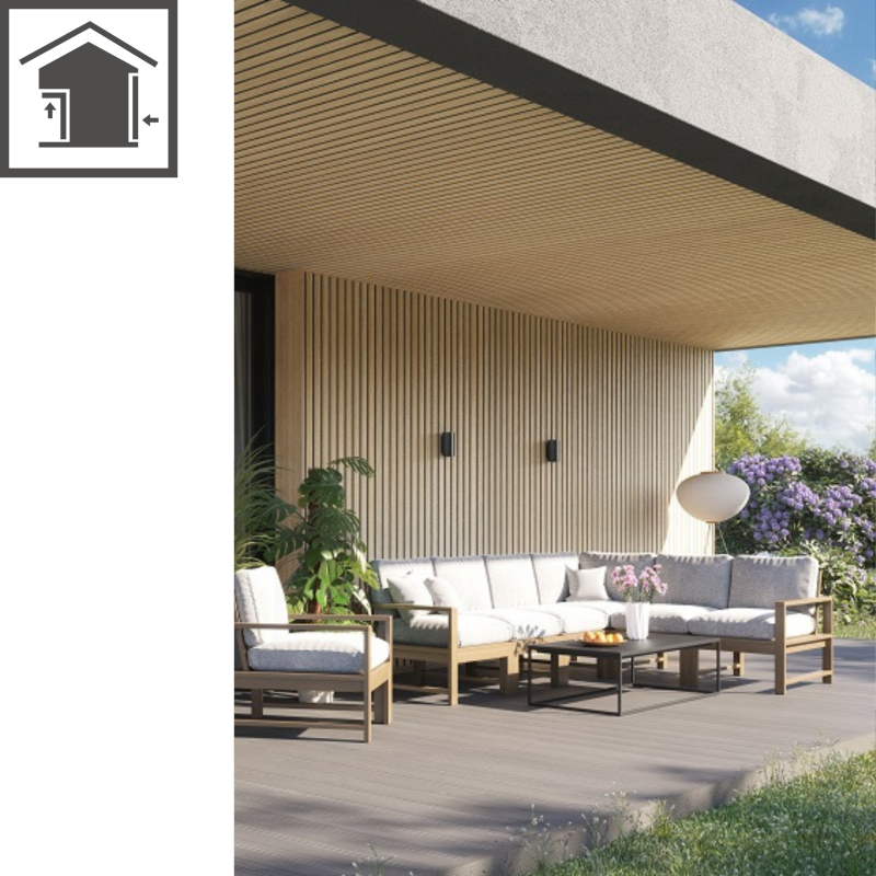 Vilo Sample: VOX FACADE SLATS, SXP-05 FRONTO MAX-3 FACADE PANELS – External Facade Slats and Siding Panels