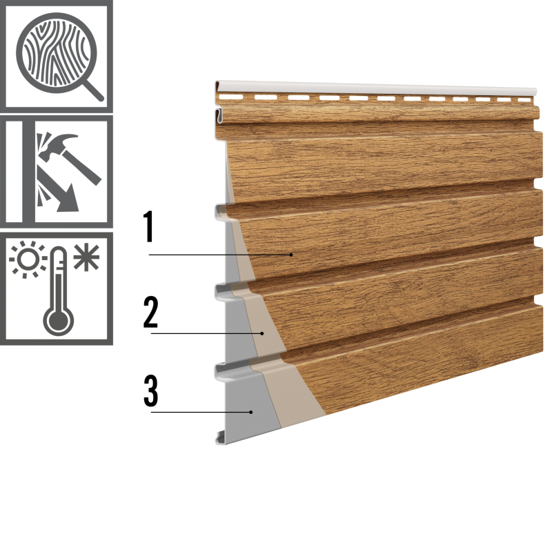 Vilo Sample: VOX FACADE SLATS, SXP-05 FRONTO MAX-3 FACADE PANELS – External Facade Slats and Siding Panels