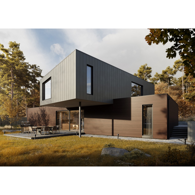 Vilo Sample: Kerrafront façade cladding, façade slats, external façade slats, cladding panels
