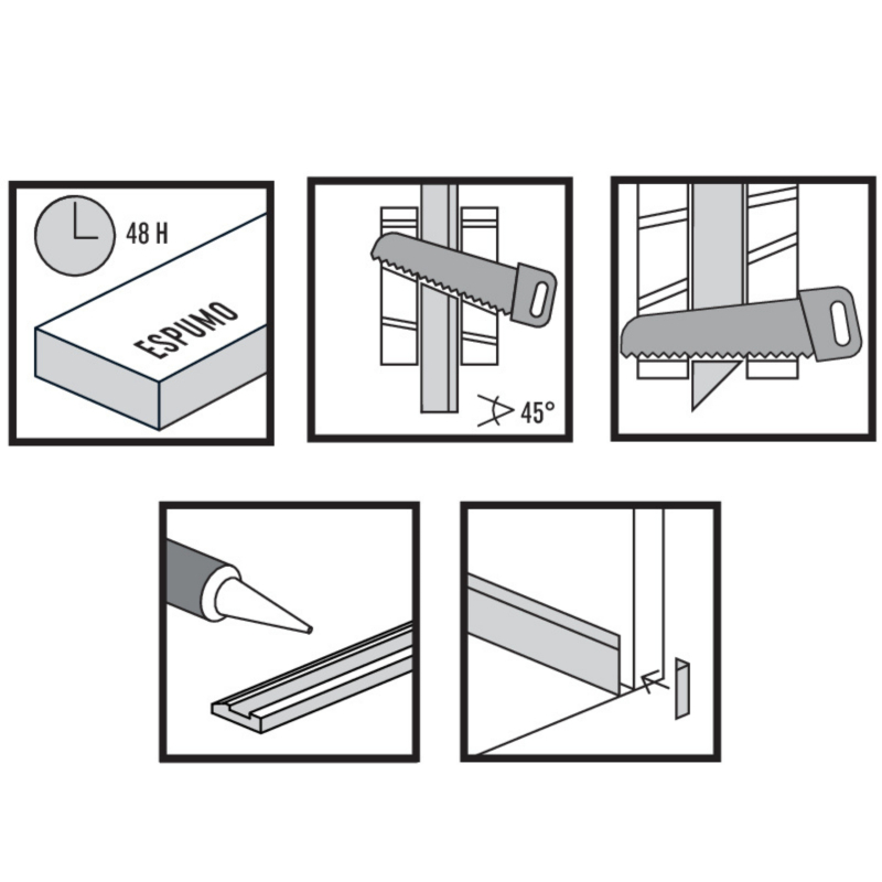 Vilo Sample: ESPUMO VOX PVC Skirting Board, Plinth, Profile, Waterproof PVC