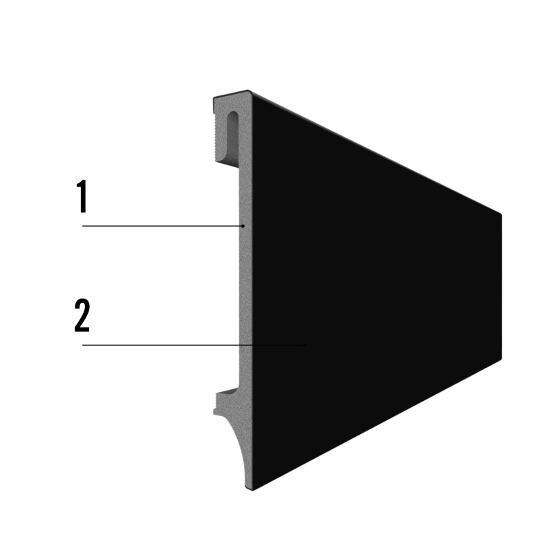 Vilo Sample: ESPUMO VOX PVC Skirting Board, Plinth, Profile, Waterproof PVC