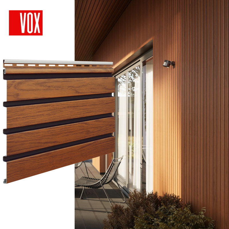 Vilo Sample: VOX FACADE SLATS, FRONTO MAX FACADE PANELS, External Facade Slats