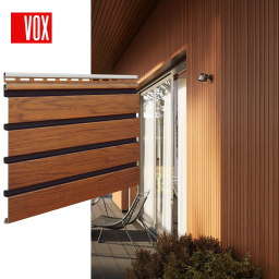 Vilo Sample: VOX FACADE SLATS, FRONTO MAX FACADE PANELS, External Facade Slats