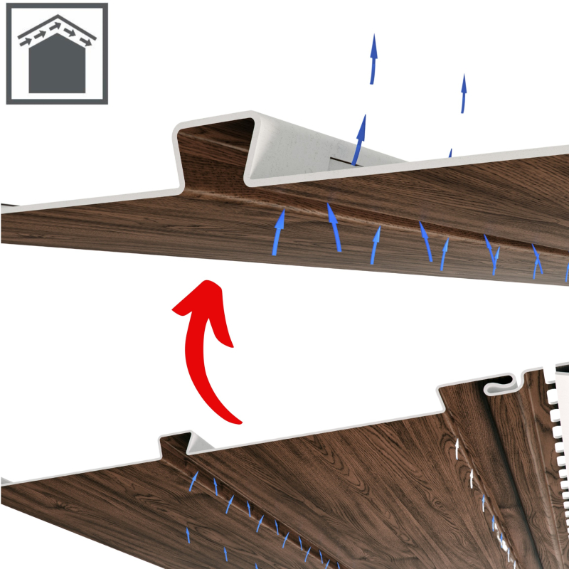Vilo Sample of façade finish: fronto, siding, façade slats, external siding panels