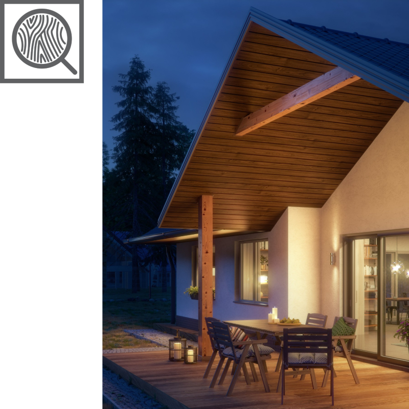Vilo Sample of façade finish: fronto, siding, façade slats, external siding panels