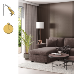 Vilo XL ROSE COPPER Decorative Wall Panel 60 x 265 cm Wall Panels for Kitchens, Bathrooms and Living Rooms