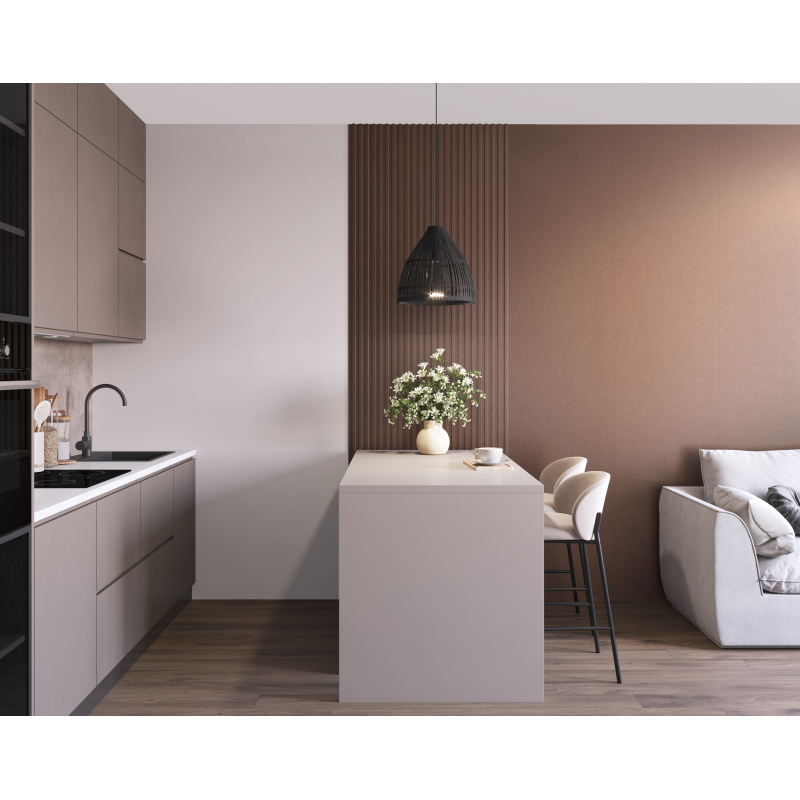 Vilo Wall Panel End Cap XL SOFT WHITE 300 cm Wall Panels for Kitchens, Bathrooms and Living Rooms