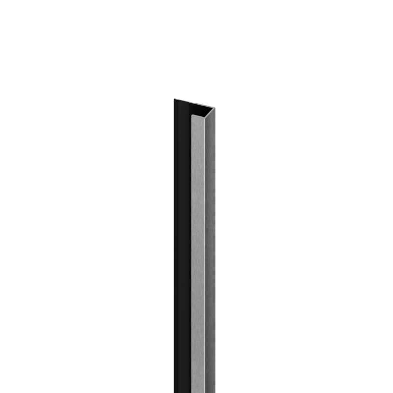 Abschluss für Lamellen der Wandpaneele XL BRUSHED STEEL 300 cm