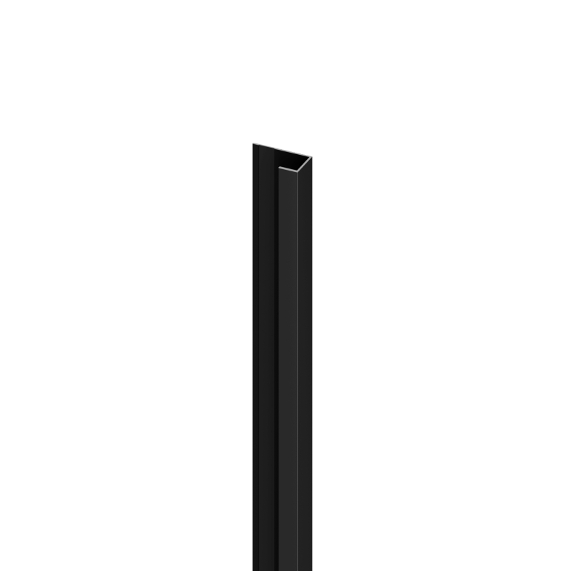 Abschluss für Lamellenwandpaneele XL SCHWARZ MATT 300 cm
