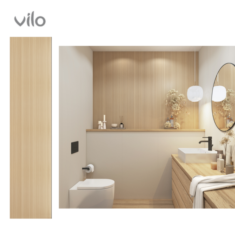 Vilo S HARMONY WOOD Wall Panels 14.8 x 265 cm – Wall Panels for Kitchens, Bathrooms and Living Rooms