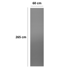 Vilo S BRUSHED STEEL Wall Panels 14.8 x 265 cm – Wall Panels for Kitchens, Bathrooms and Living Rooms