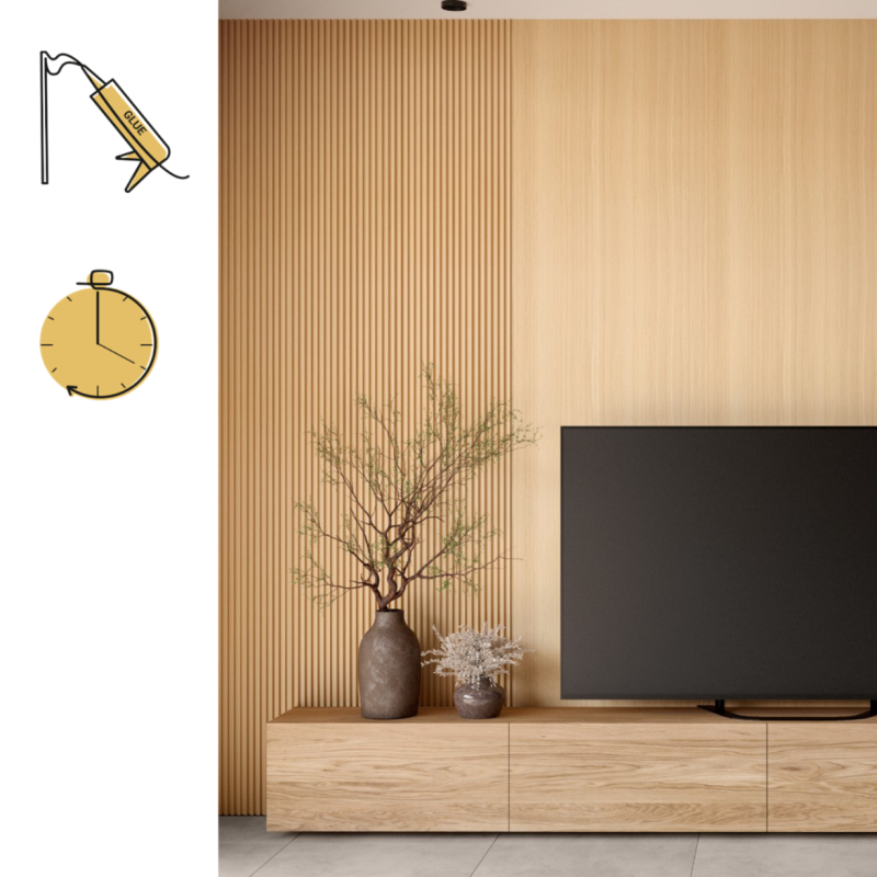 Vilo M HARMONY WOOD Wall Panels 16 x 265 cm – Wall Panels for Kitchens, Bathrooms and Living Rooms