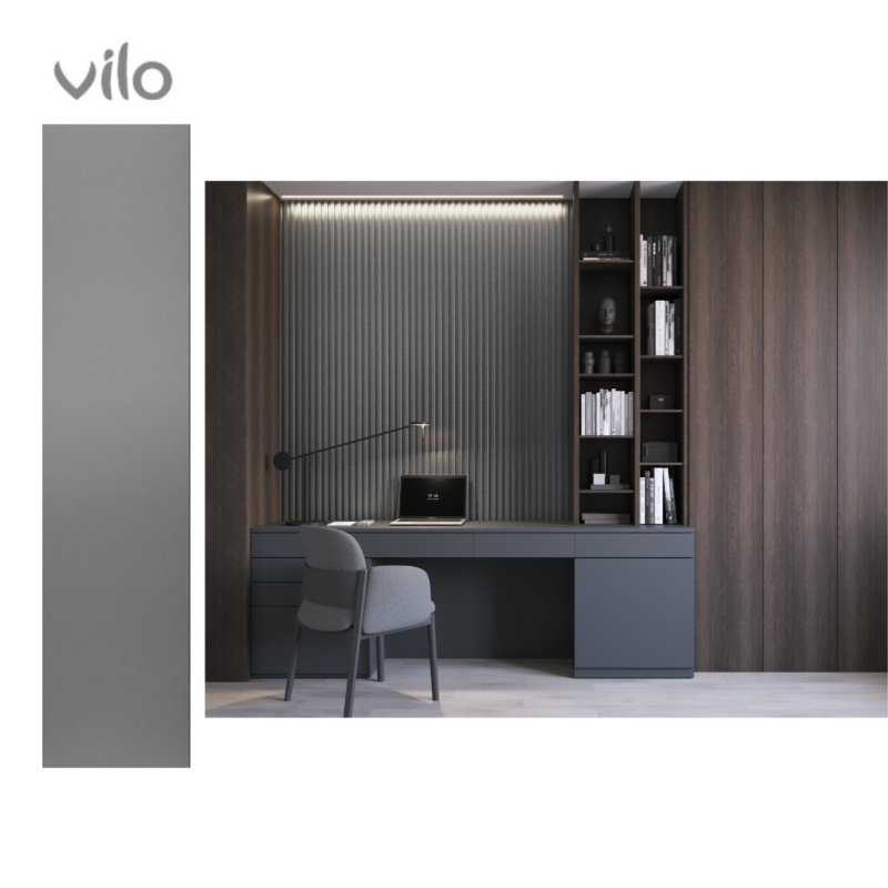 Vilo M BRUSHED STEEL 16 x 265 cm Wall Panels for Kitchens, Bathrooms and Living Rooms