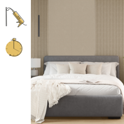 Vilo M LINEN FABRIC Wall Panels 16 x 265 cm – Wall Panels for the Kitchen, Bathroom and Living Room