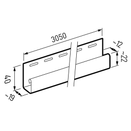 Profilo di finitura J-Trim SV 15 Oliva chiaro 3,05M