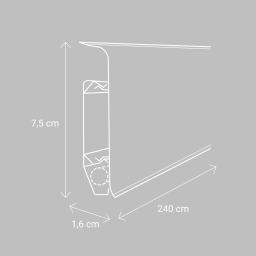 Skirting board Duvia Dąb Sunlight 2010 240cm