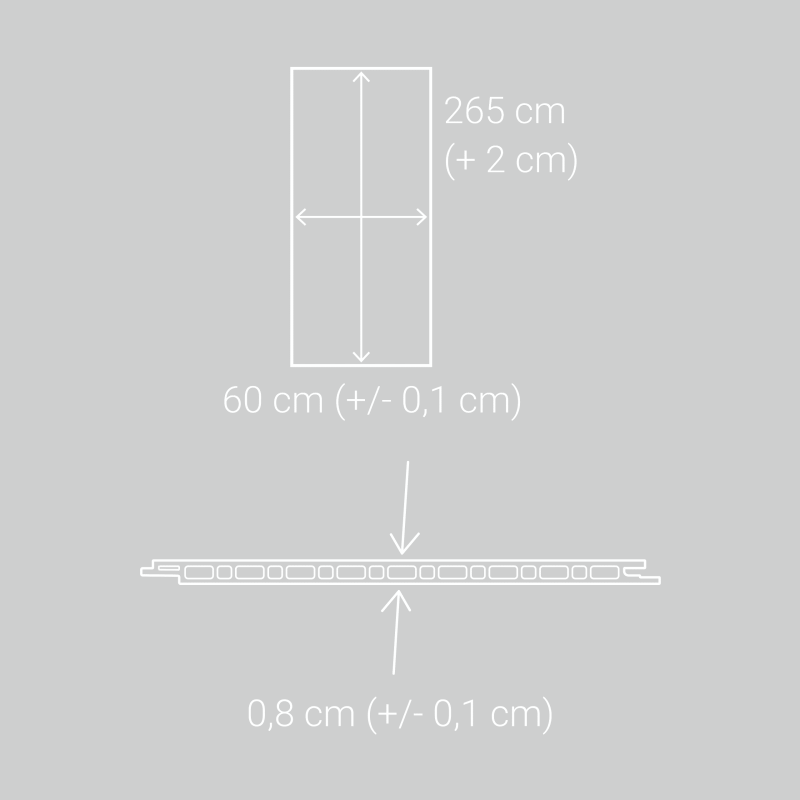 Dekorativní nástěnný panel XL 600 PURE PATH 2,65M B