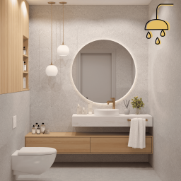 Wandpaneele SPC Light Beige  265 x 60 cm Gloss