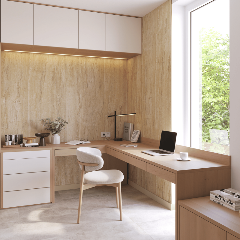 Wandpaneele SPC Light Beige  265 x 60 cm Gloss