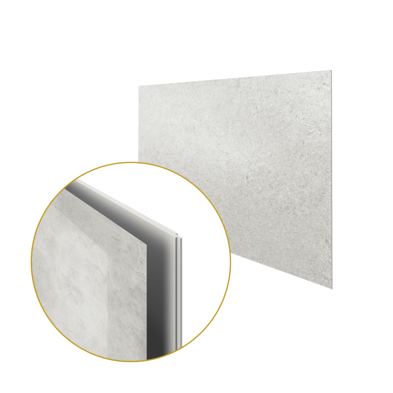 Wandpaneele SPC Concrete Mist  120X60 Matt