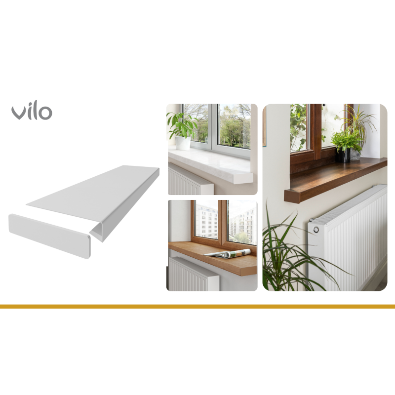 Fensterbankabdeckung Vilo 380/M Weiß 2M