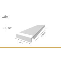 Põrandakate 38 cm x 200 cm Valge
