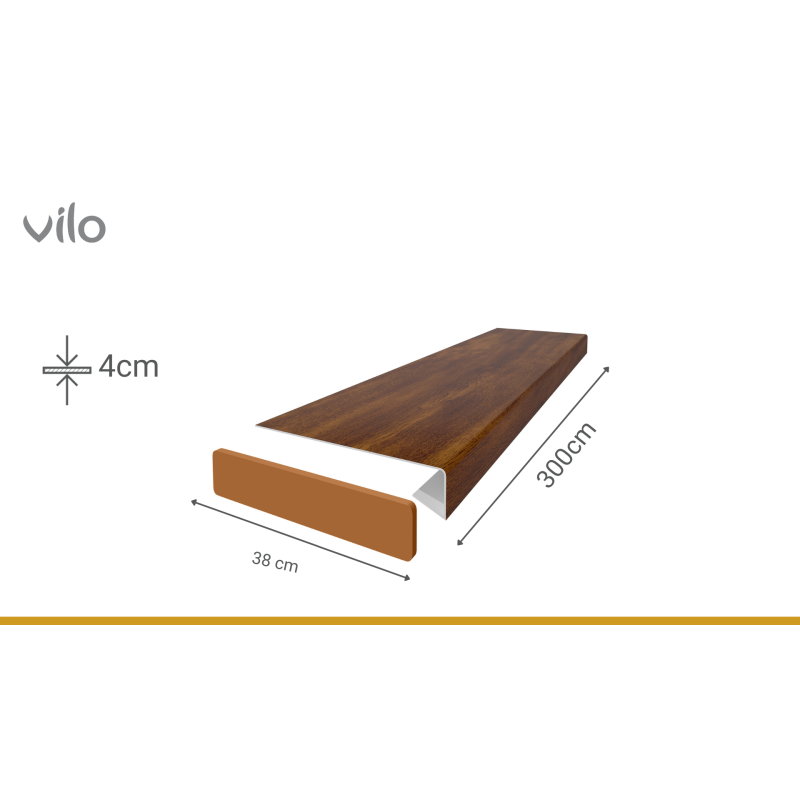 Fensterbankabdeckung Vilo 380/M Golden Oak 2M