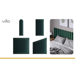 Upholstered panels 15X60 OVAL BOTTLE GREEN