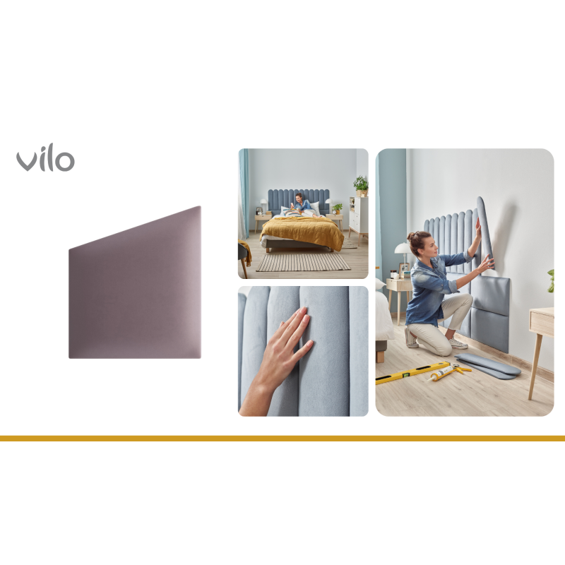 Upholstered panels 30X35 GEO powder pink