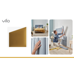 Upholstered panels 30X35 GEO MUSTARD
