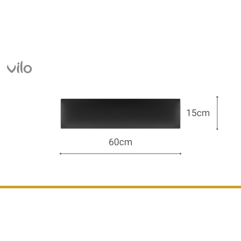 Upholstered panels 15X60 BLACK