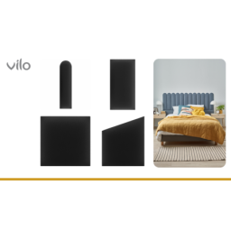 Upholstered panels 15X60 OVAL BLACK