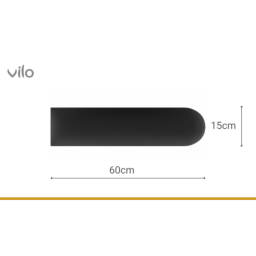 Upholstered panels 15X60 OVAL BLACK