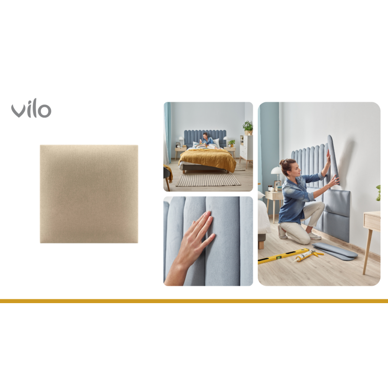 Upholstered panels 30X30 BEige