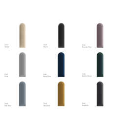 Upholstered panels 15X60 OVAL GRAY