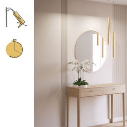 Panel ścienny dekoracyjny XL SATIN CREAM 60 x 265 cm