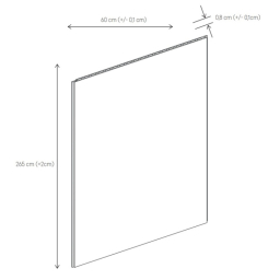 Panel ścienny dekoracyjny XL SATIN CREAM 60 x 265 cm