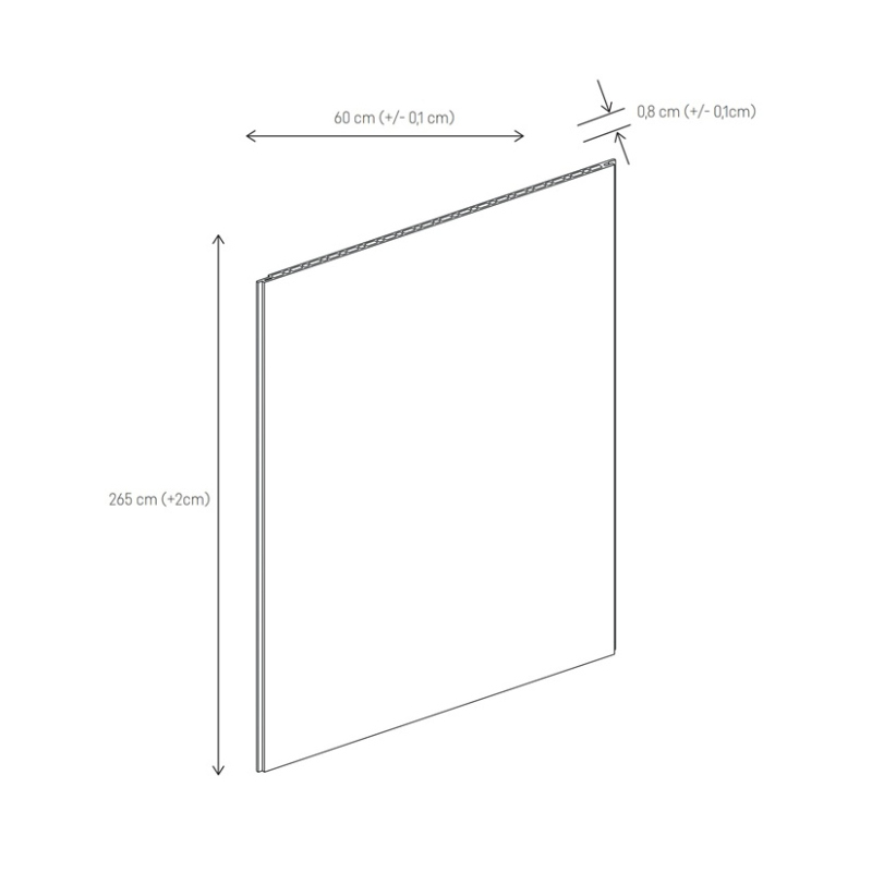 MPC стенен панел XL BRUSHED STEEL 60 x 265 cm