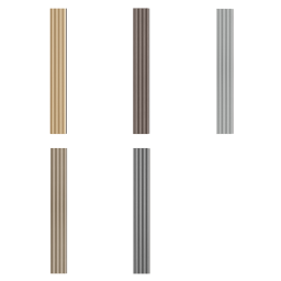 Lamele ścienne M BRUSHED STEEL 16 x 265 Cm