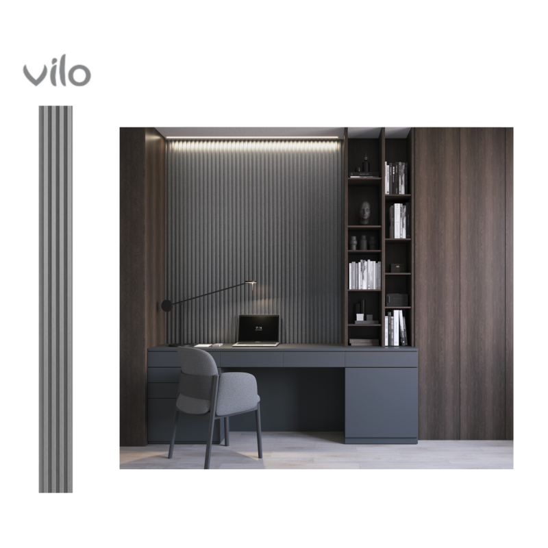 Lamele ścienne M BRUSHED STEEL 16 x 265 Cm