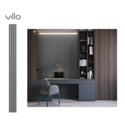 Lamele ścienne M BRUSHED STEEL 16 x 265 Cm