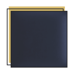 Upholstered panels navy blue