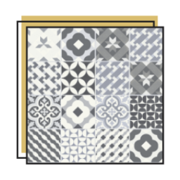 Decorative mosaic/tile walls