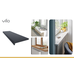 Glaf interior PVC, Antracit, 200 x 30 cm | VILO
