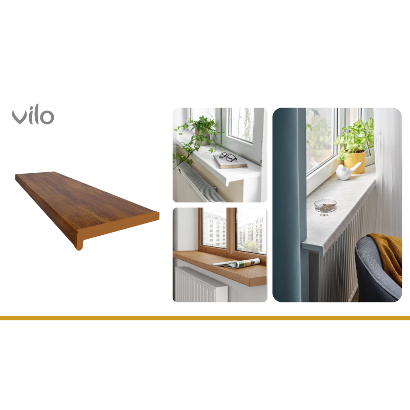 Vilo alféizar interior 30 cm x 250 cm Roble dorado
