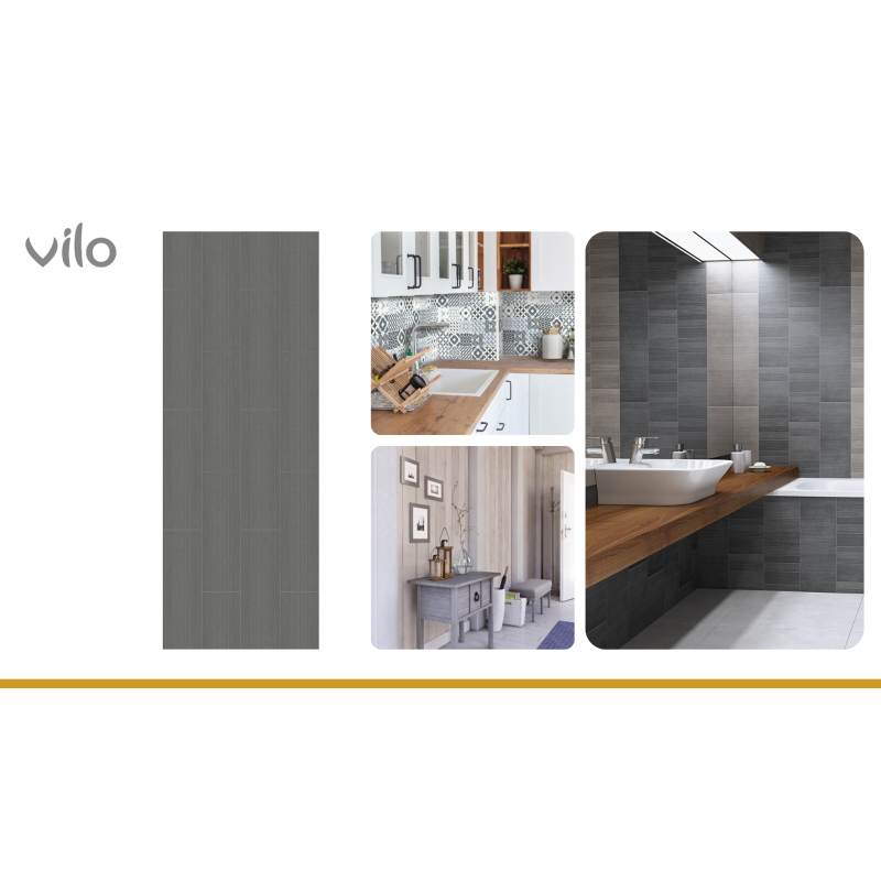 VILO | Panouri decorative pentru perete Motivo GRAPHITE TILES