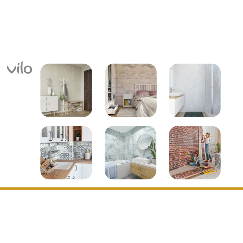 VILO | Panouri decorative pentru perete Motivo TAUPE LEAVES