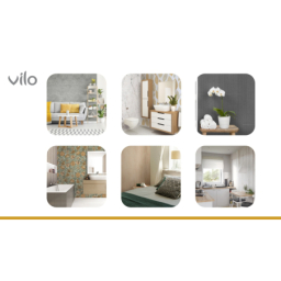 VILO | Panouri decorative pentru perete Motivo TAUPE LEAVES