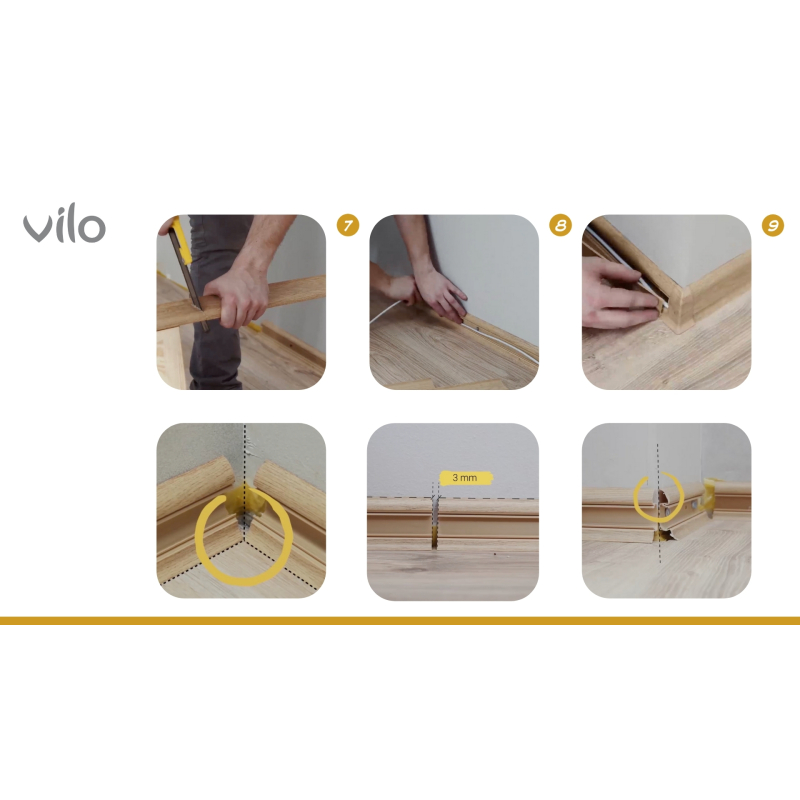 Vilo|Conector/imbinare plinta Flex 533, Stejar ars